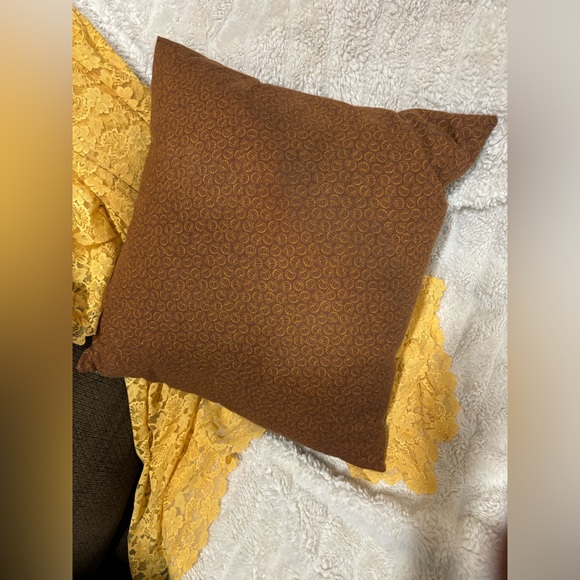 Thanksgiving Patch Work Holiday Throw Pillow 17x17” Cottage Core - Picture 3 of 7